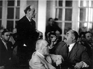 Photo: P.M.A. Dirac, L. Infeld, V.A. Fock